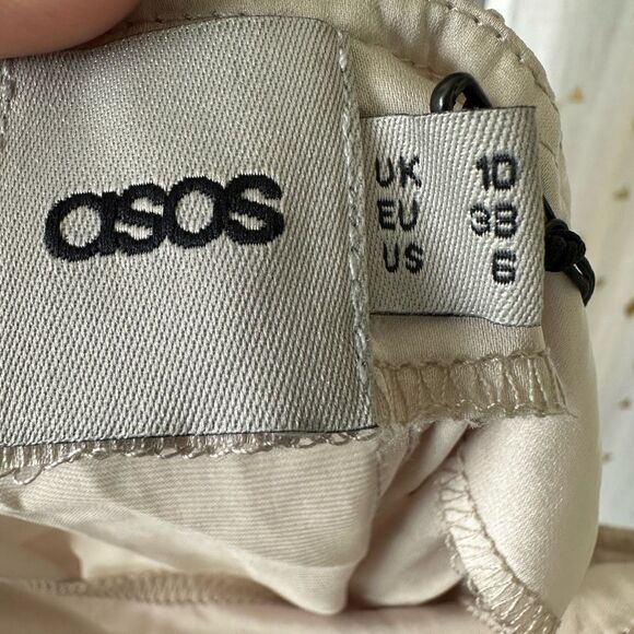 ASOS Flowy Sheer Blousen Racerback Cami Top NWT Rock Chic Girly Black Beige 6 - Picture 4 of 5